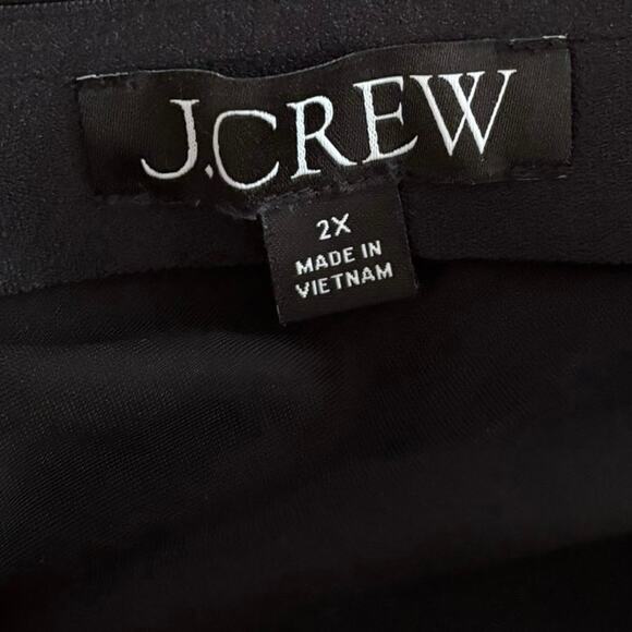 J Crew Plus Size 2X Gwyneth Slip Skirt Black Midi Pull On Style AC467 - Picture 4 of 5
